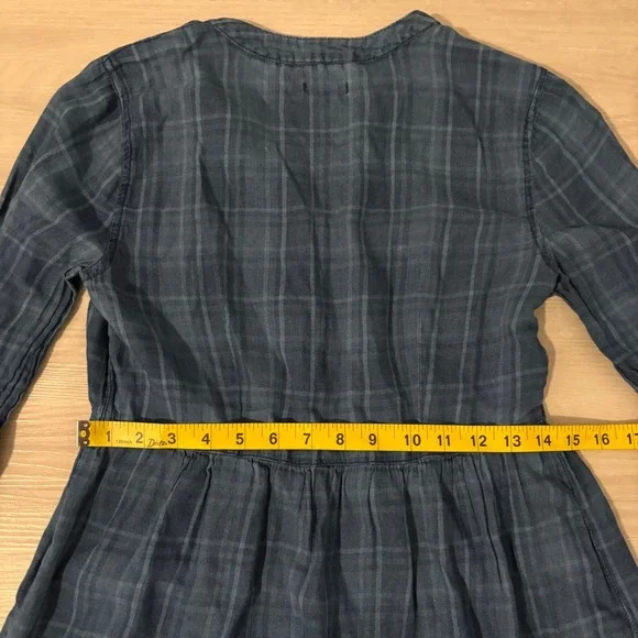 U.S. Polo Assn. Plaid Tunic Shirt Women Blue Button Down Long Sleeve Size Medium - Picture 12 of 15